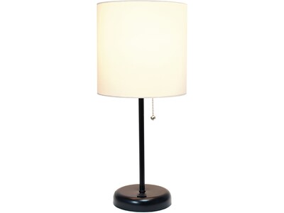 Creekwood Home Oslo LED Table Lamp, Black/White (CWT-2011-BA)
