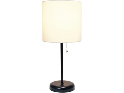 Creekwood Home Oslo LED Table Lamp, Black/White (CWT-2011-BA)