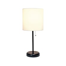 Creekwood Home Oslo LED Table Lamp, Black/White (CWT-2011-BA)
