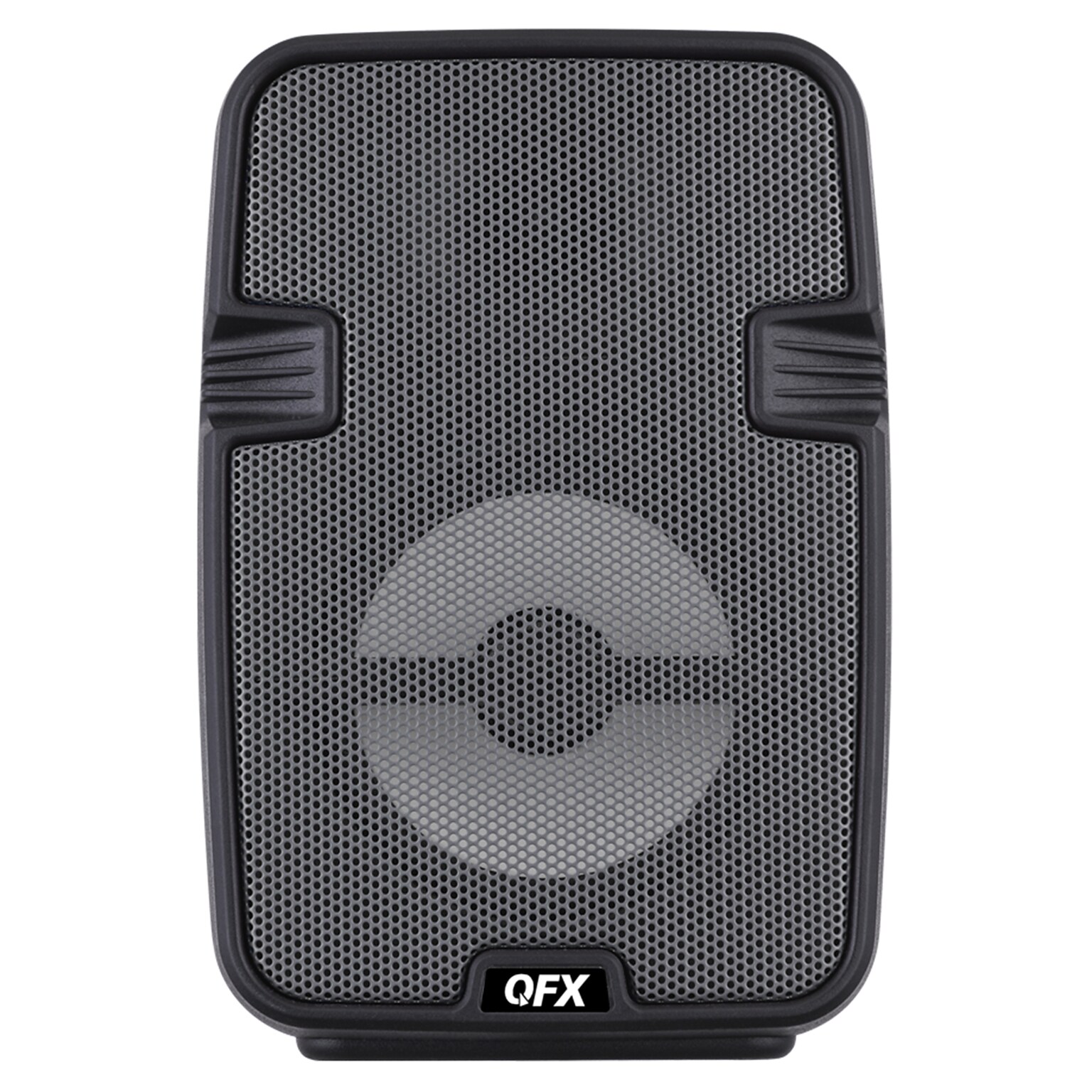 QFX True Wireless Portable Bluetooth Speaker with LED Party Lights, FM Radio & Microphone Input, Charcoal (BT-60-CHR)