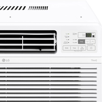 LG 115-Volt 14000 BTU Window Air Conditioner with Remote, WiFi Enabled, White (LW1521ERSM1)