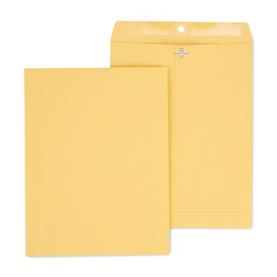 Staples Kraft Clasp & Moistenable Glue Catalog Envelopes, 10 x 13, Brown, 100/Box (ST187039-CC)