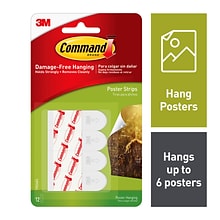 Command™ Poster Strips Value Pack, White, 12 Strips (17024ES)