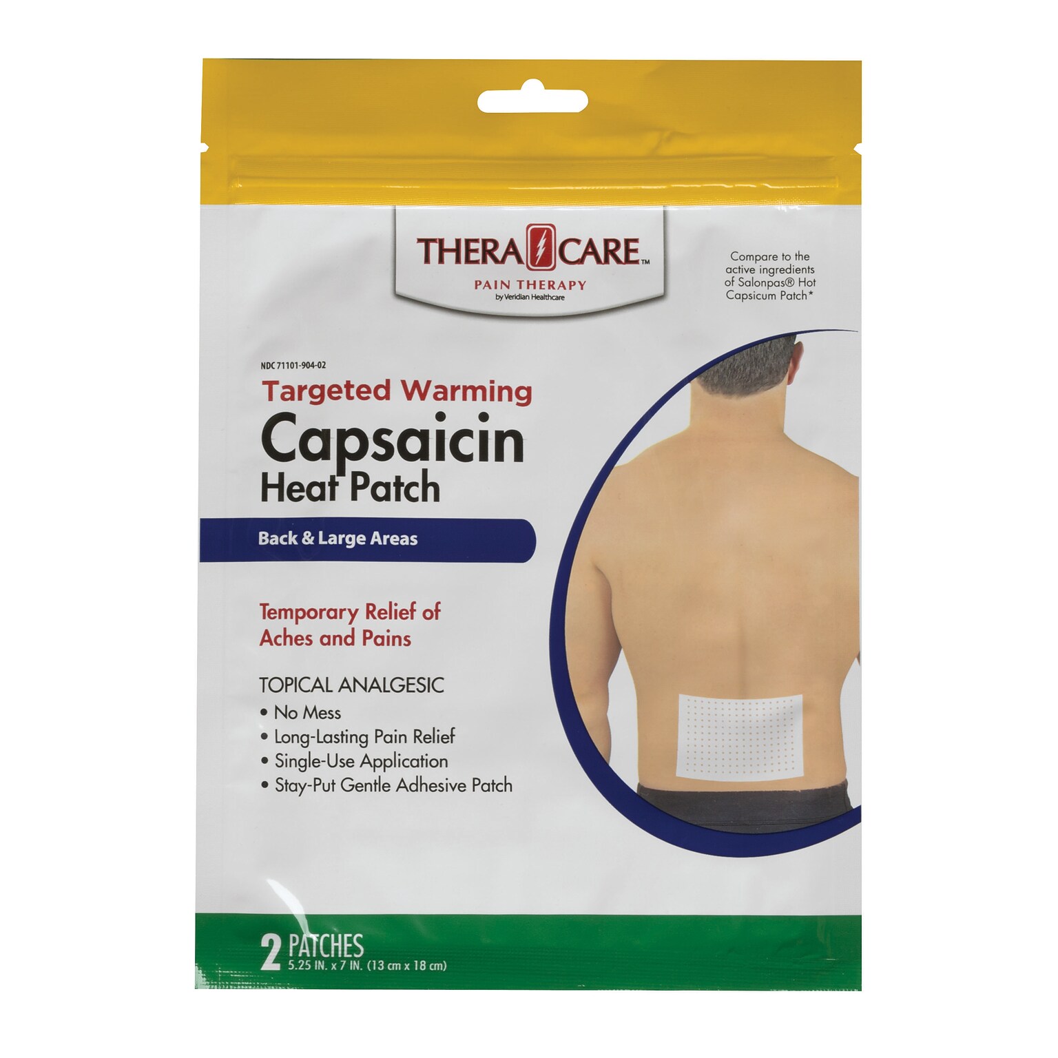 TheraCare Targeted Warming Capsaicin Heat Patch, 40/Pack (24-904-2P40)