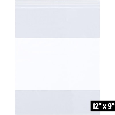 9 x 12 Reclosable Poly Bag, 2 Mil, Clear, 1000/Pack (PB3975)