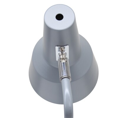 Simple Designs Sleek Essentials LED Desk Lamp, 15.2", Gray (LD1078-GRY)