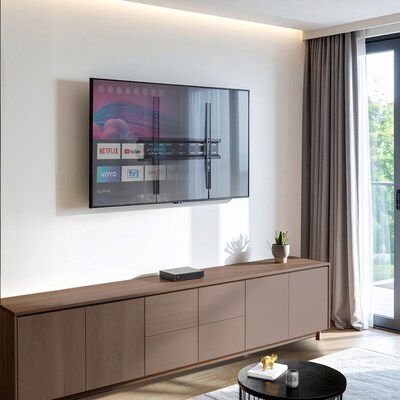Mount-It! Fixed Wall TV Mount for LCD (Low Profile Slim), Lockable, Screen Size: 32-55, 77 lbs. Max. (MI-3050)