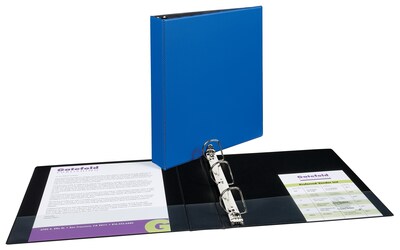 Avery Durable 1 1/2" 3-Ring Non-View Binders, Slant Ring, Blue (27351)