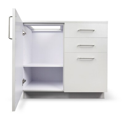 Viva Comfort 36.32"H x 36"W Exam Room Medical Cabinet With Sink, 3-Drawers, Gray (ADI902-B-36-L-GRY)