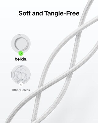 Belkin BoostCharge Pro 6.6' USB C to USB A Power Cable, Male to Male, Black (CAB022FQ2MWH)