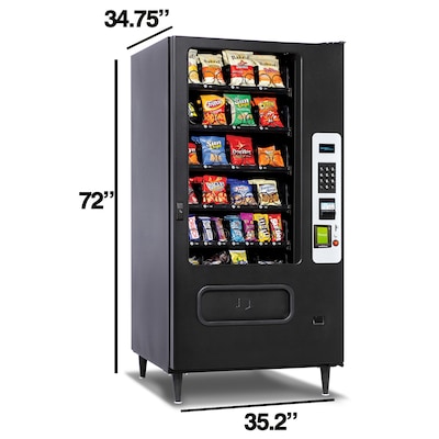 Selectivend 32-Selection Snack Vending Machine with Card Reader, Black (14116)
