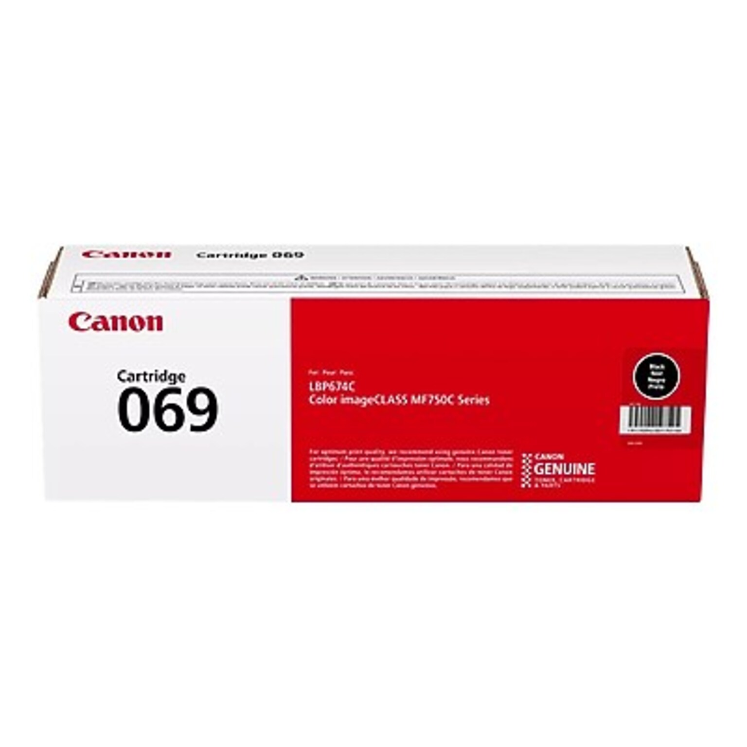 Canon 069 Black Standard Yield Toner Cartridge, Print Up to 2,100 Pages (5094C001)