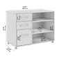 Bush Business Furniture Hustle Office Storage Cabinet with Wheels, Natural Elm (HUF140NE)