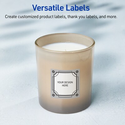Avery Square Multipurpose Labels, 3" x 3", White, 60/Pack (19479370610)