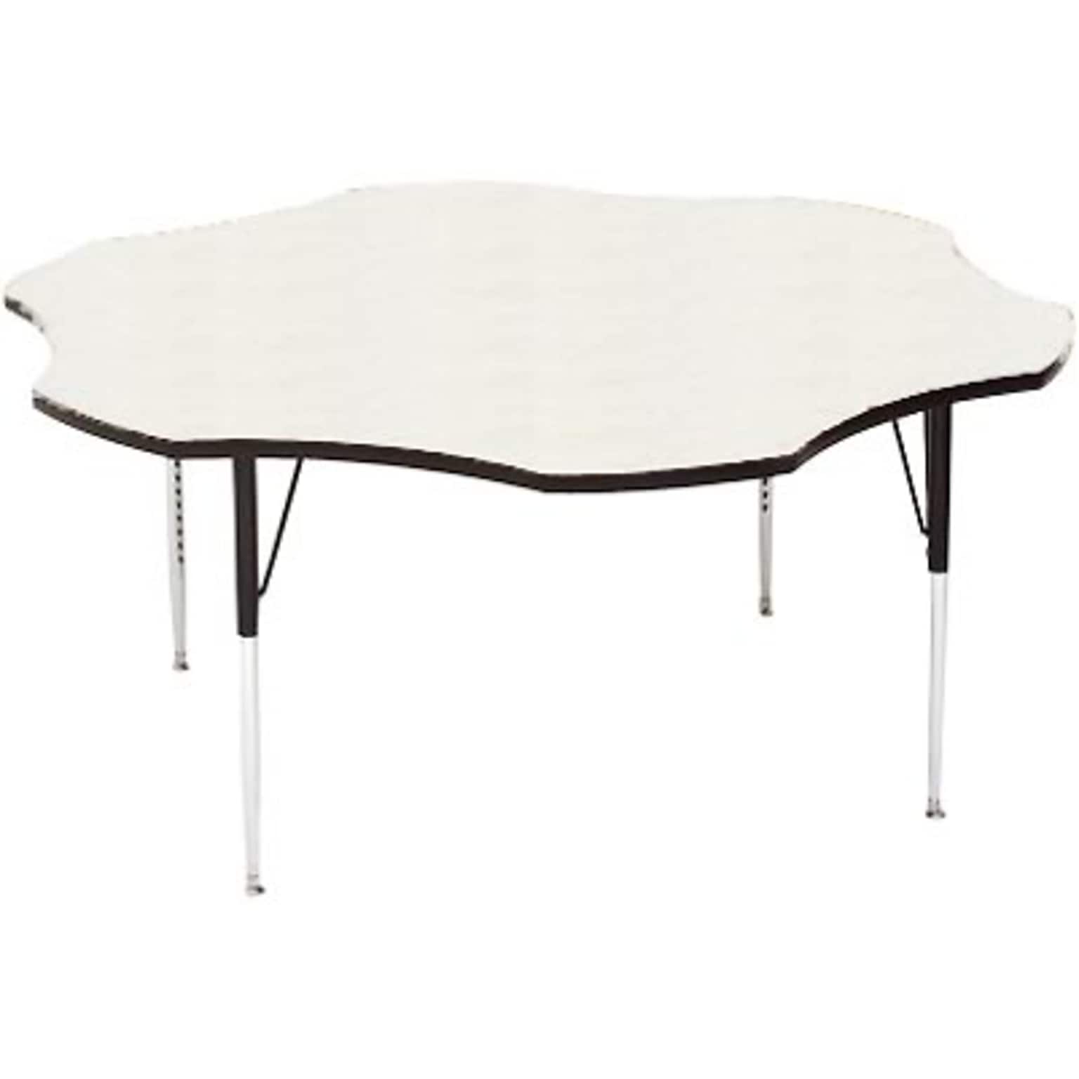 Correll® 60 Flower Shaped Heavy Duty Activity Table; White High Pressure Laminate Top