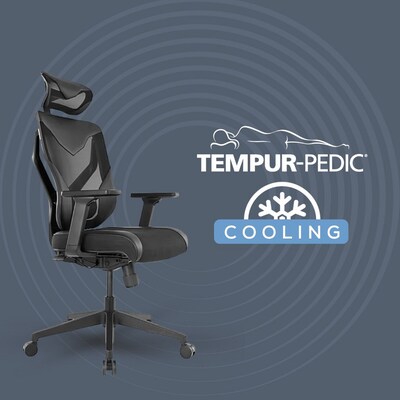 Tempur-Pedic Blaze Fabric Gaming Chair, Black (TP-BLAZE-BLK)