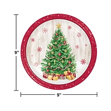 Creative Converting Vintage Christmas Paper Plate, Multicolor, 24/Pack (DTC366961DPLT)