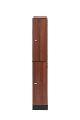 Alpine Industries 72" 2-Tier 1-Column Storage Locker, Walnut (701-W-1-SPW-WTS)