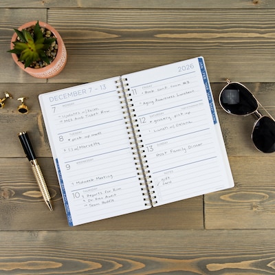 2026-2027 PlanAhead See It Bigger 5.5" x 8.75" Academic Weekly & Monthly Planner, Paperboard Cover, Floral (90123)