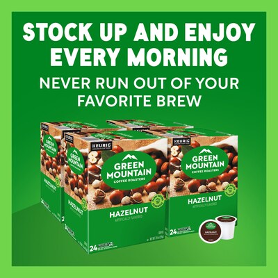Green Mountain Hazelnut Coffee Keurig® K-Cup® Pods, Light Roast, 96/Carton (6792)