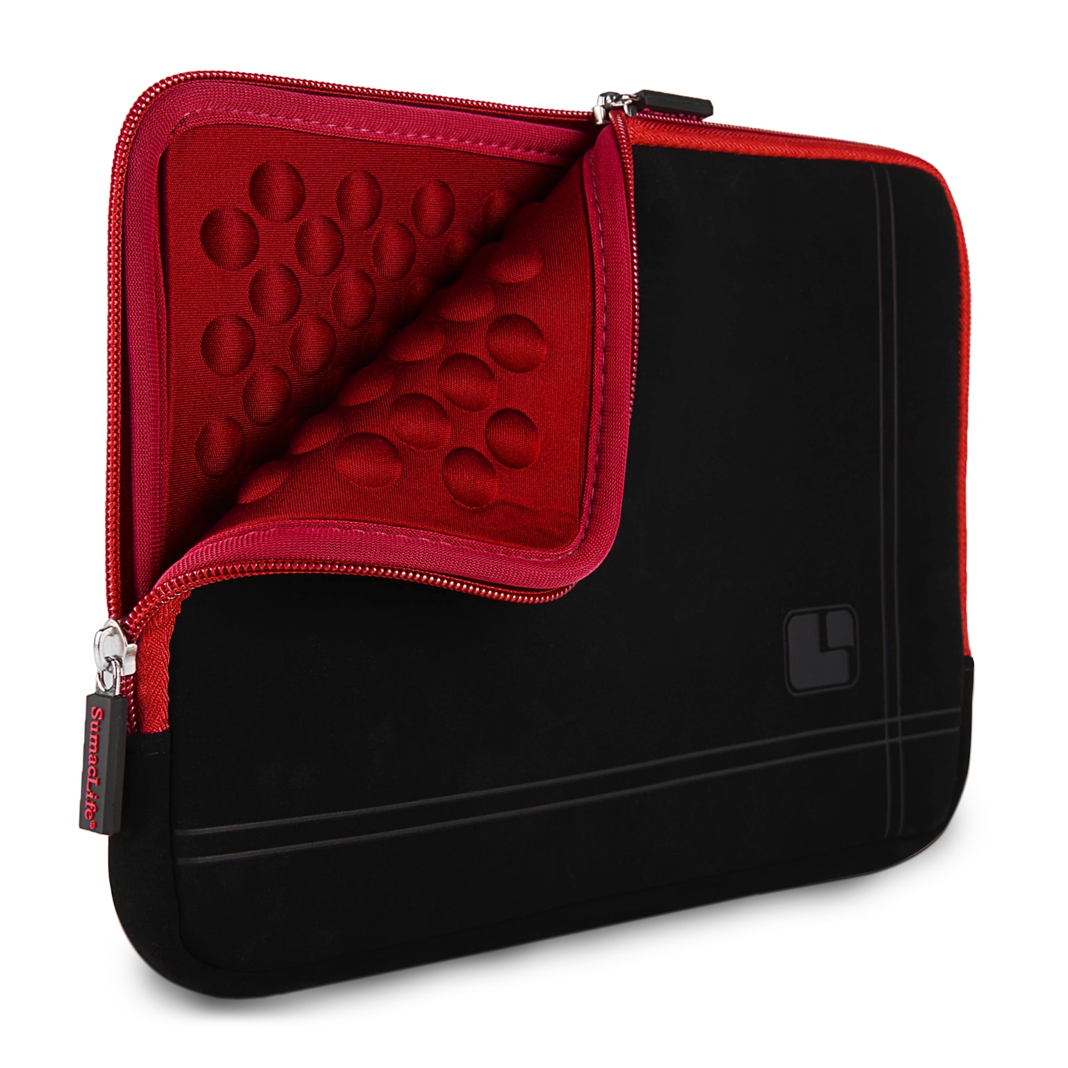 Vangoddy Neoprene Laptop Sleeve for 15.6 Laptop, Black/Red
