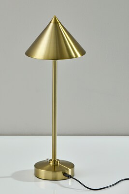 Adesso Ritchie LED Table Lamp, Antique Brass (2601-21)