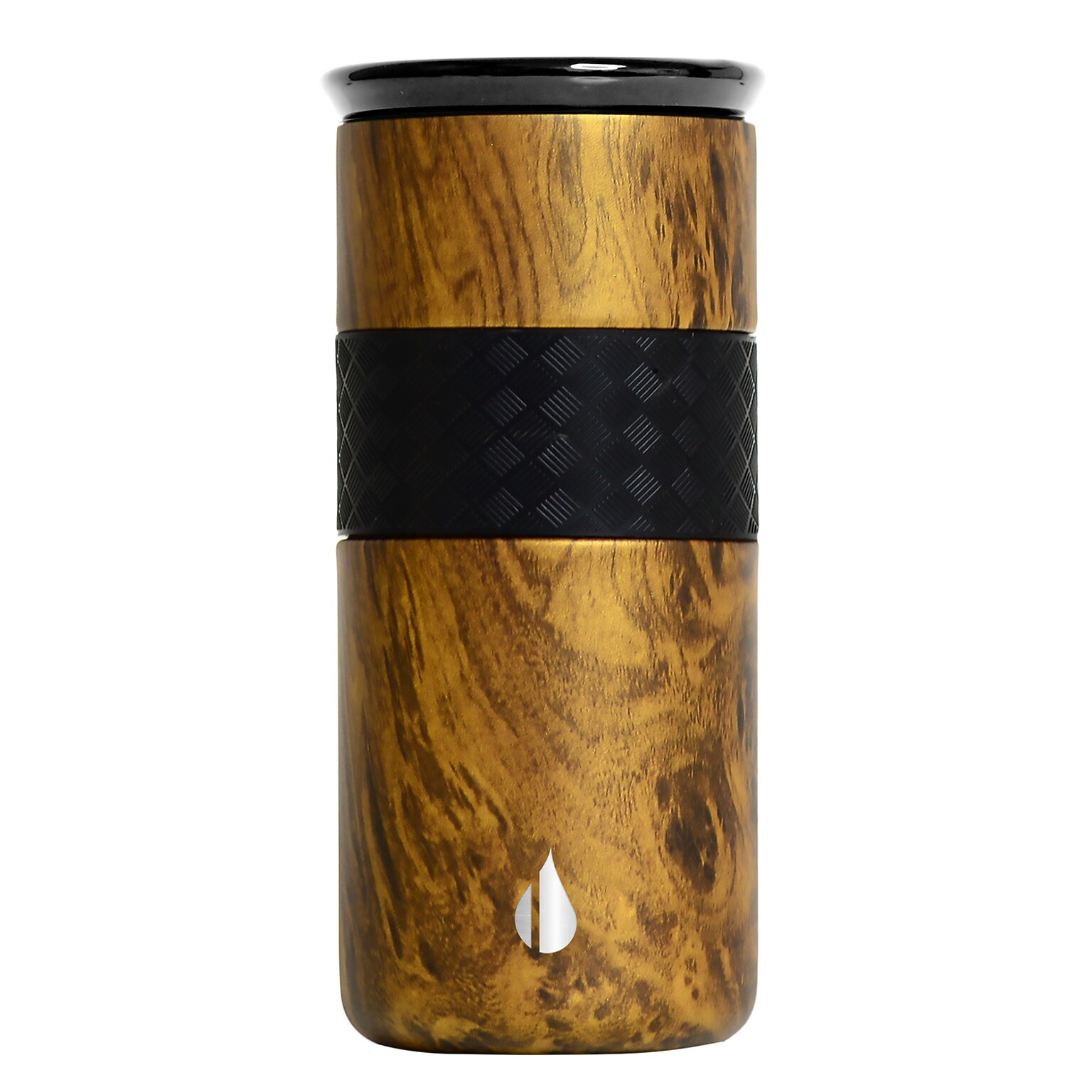 Elemental Artisan Series Stainless Steel Triple Wall Insulated Tumbler, 16 oz., Teakwood (EMLET16WD5)