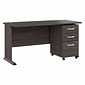 Bush Business Furniture Studio A 60W Computer Desk with 3-Drawer Mobile File Cabinet, Storm Gray (S
