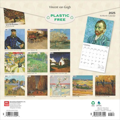 2025 BrownTrout Vincent van Gogh 12 x 12 Monthly Wall Calendar (9781975477929)