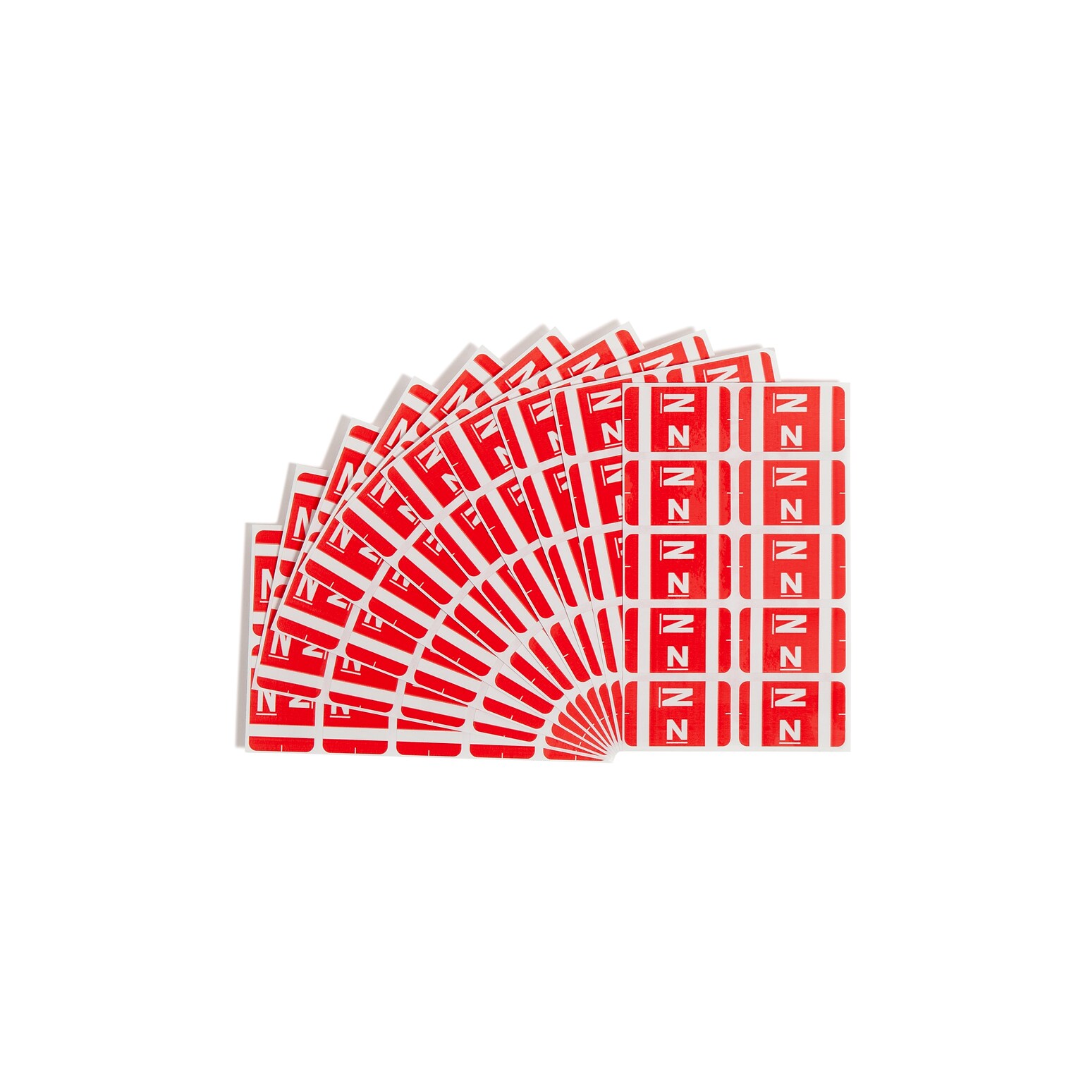 Smead AlphaZ ACCS Color-Coded Alphabetic Labels, N, Green/White, 100/Pk (67184)