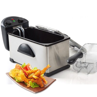 MegaChef 3 Liter Electric Deep Fryer, Black (935121818M)