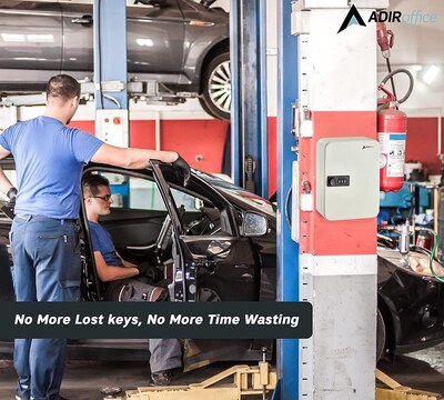 AdirOffice 30-Key Cabinet with Combination Lock and Key Tags, White (682-30-WHI-689-PKG)