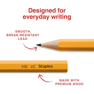 Staples Golf Pre-Sharpened Wooden Pencil, 2.2mm, #2 Medium Lead, 144/Box (ST63545)