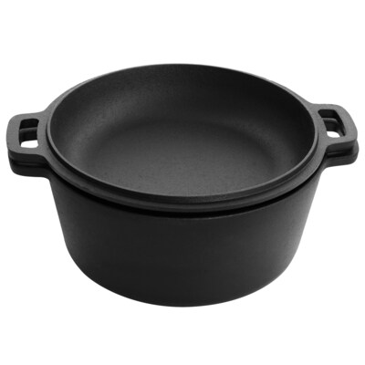MegaChef Cast Iron Cookware Set, Black, 12 Pieces/Set (935117380M)