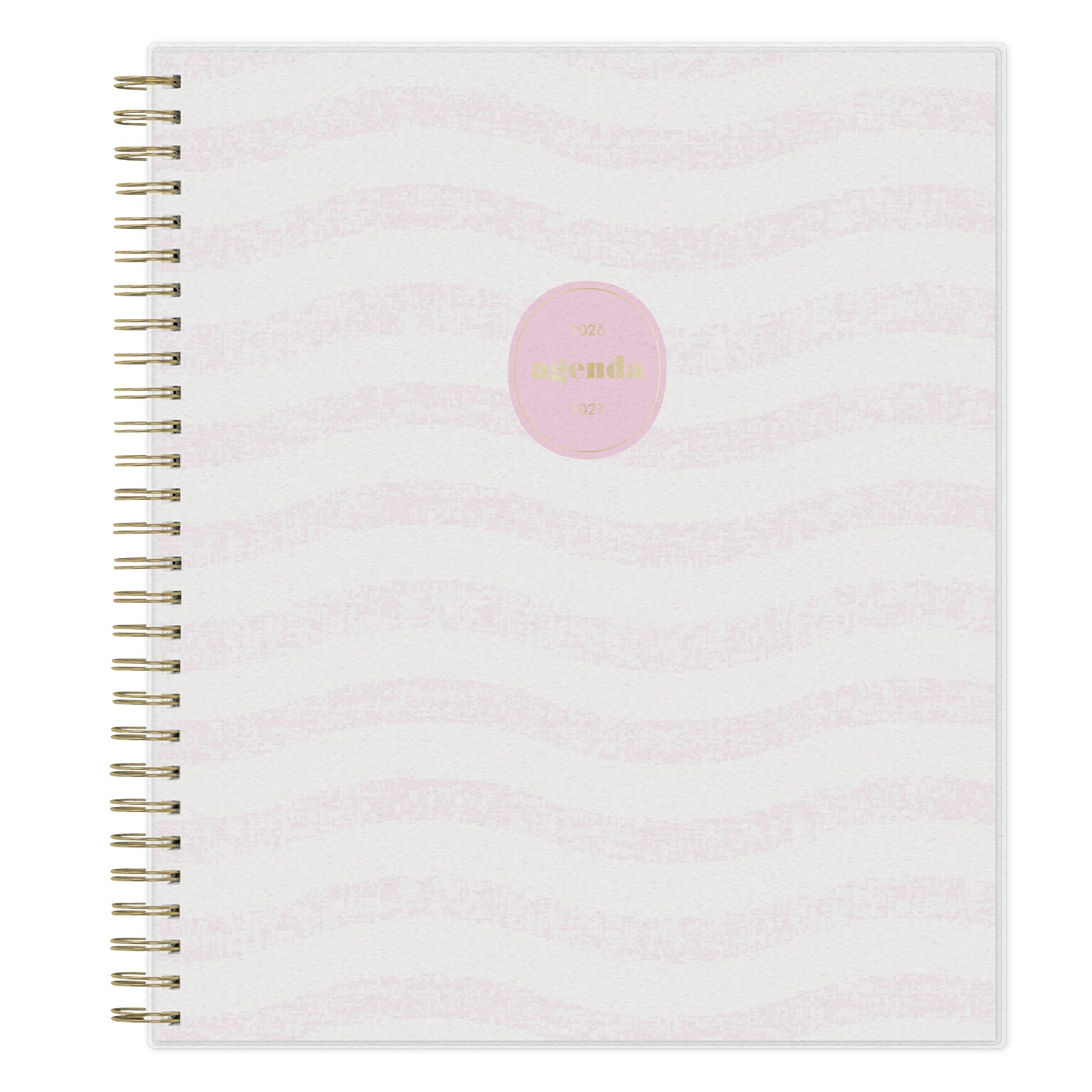 2026-2027 Blue Sky 8 x 10 Academic Year Monthly Planner, Plastic Cover, Wavy Pink (159102)
