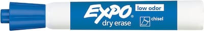 Expo Dry Erase Markers, Chisel Tip, Blue, 12/Pack (80003)