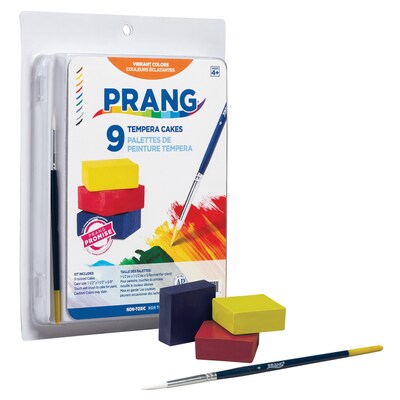 Prang Gallery Washable Tempera Cake Set, 9 Colors/Set (DIX80900)