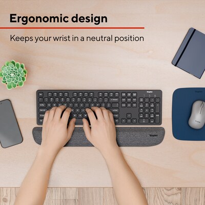 Staples TECH Gel Non-Skid Wrist Rest, Gray (53330)