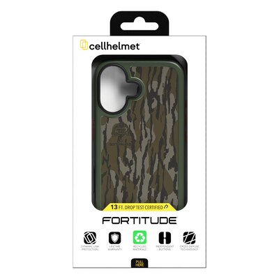 cellhelmet Fortitude MagSafe Case for Apple iPhone 17, Mossy Oak Bottomlands (CF-121-MO)