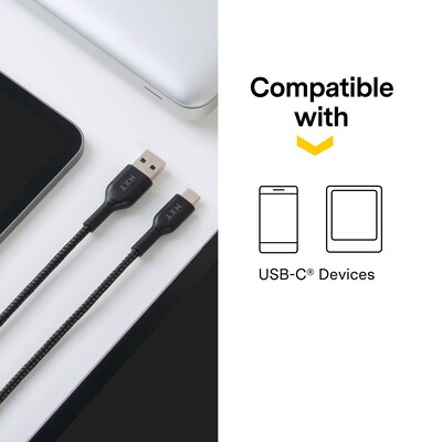  Cable Matters 3.3 ft Braided Micro USB to USB-C Cable in Black  : Everything Else