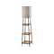 Adesso Henry 63.25 Metal/Wood Floor Lamp with Cylindrical Shade (3459-12)