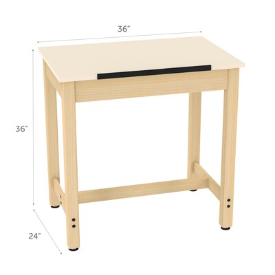 SHAIN Drafting Table, 36H x 36W x 24D, Solid Maple (DT-9A37)