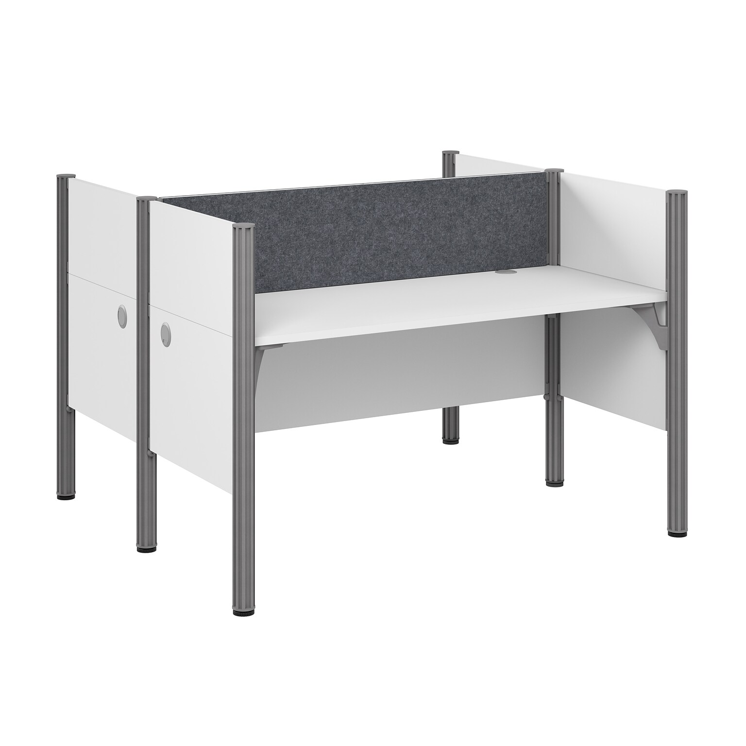 Bush Business Furniture Pro-Biz 42.8H x 62.52W 2 Person Back to Back Cubicle Panel Workstation, White (100870CG-17)