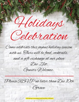 Great Papers! Holiday Stationery Letterhead Garland Magic, Multicolor, 50 sheets (2024032)