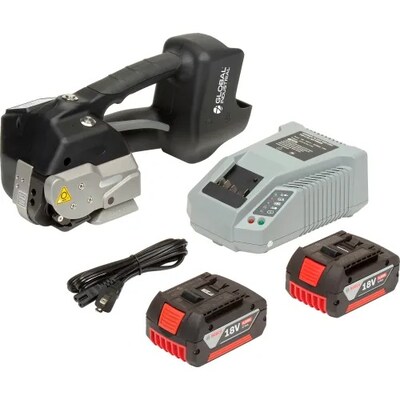 Global Industrial Battery Operated Polyester Strapping Tool For 1/2" Strap Width (412657)