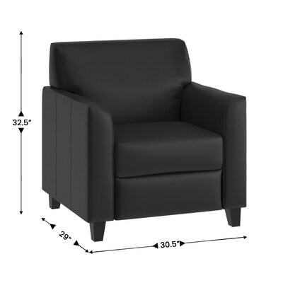 Flash Furniture Hercules Diplomat Series LeatherSoft Guest Chair, Black (BT8271BK)