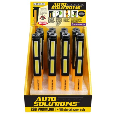 Auto Solutions 6 LED Flashlight, 160 Lumens, Yellow, 12 Flashlights/Tray, 4 Trays/Carton (14612)