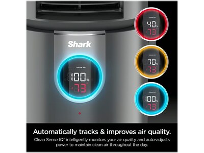 Shark 3-in-1 HEPA Tower Air Purifier, 4-Speed, Black (HC452)