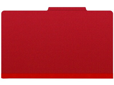 Medical Arts Press Pressboard Classification Folder, 1 Divider, 2" Expansion, Legal Size, Deep Red, 10/Box (DV-T52-14-3DRD)