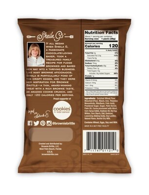 Sheila G's Chocolate Brownie Brittle Chips Crisps, 1 oz., 6 Bags/Pack (BBCC6)